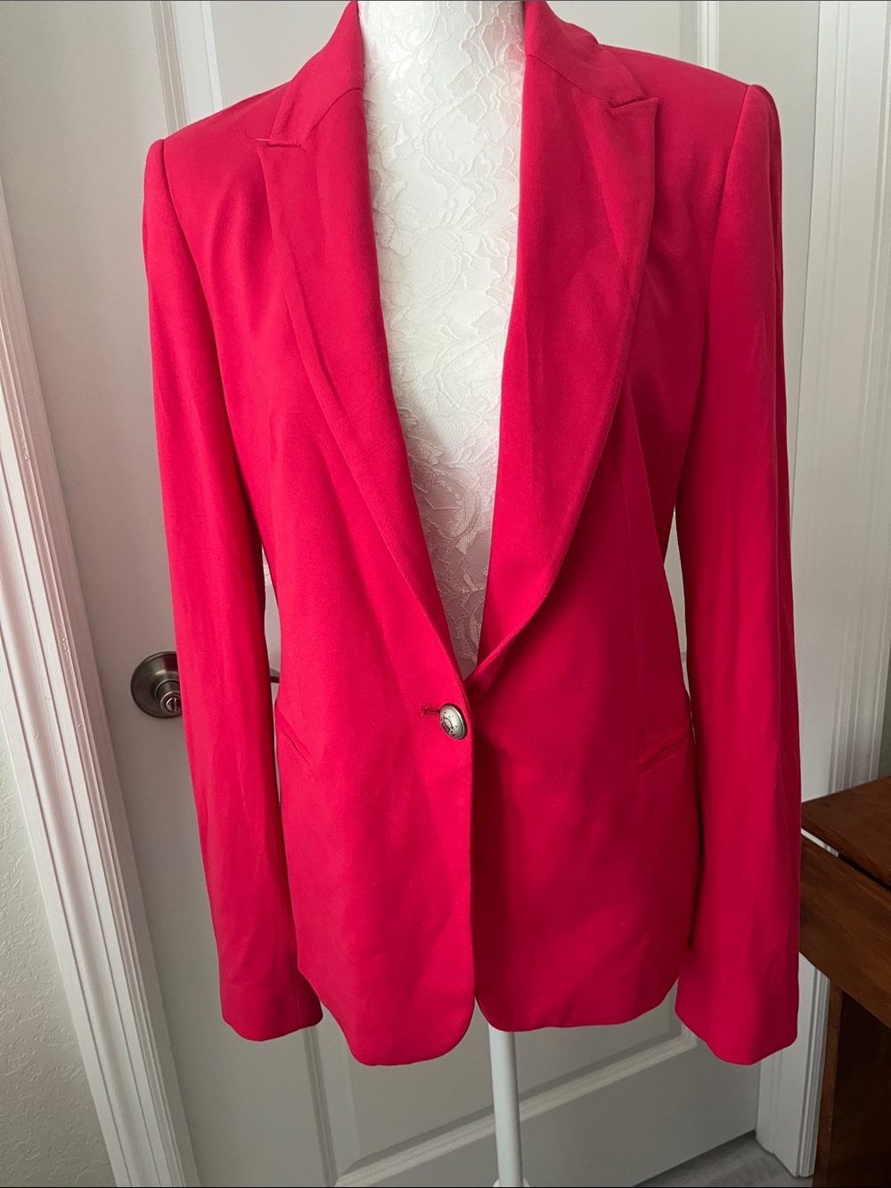 Zara Bright Pink Single-Button Blazer Soft ! NWOT